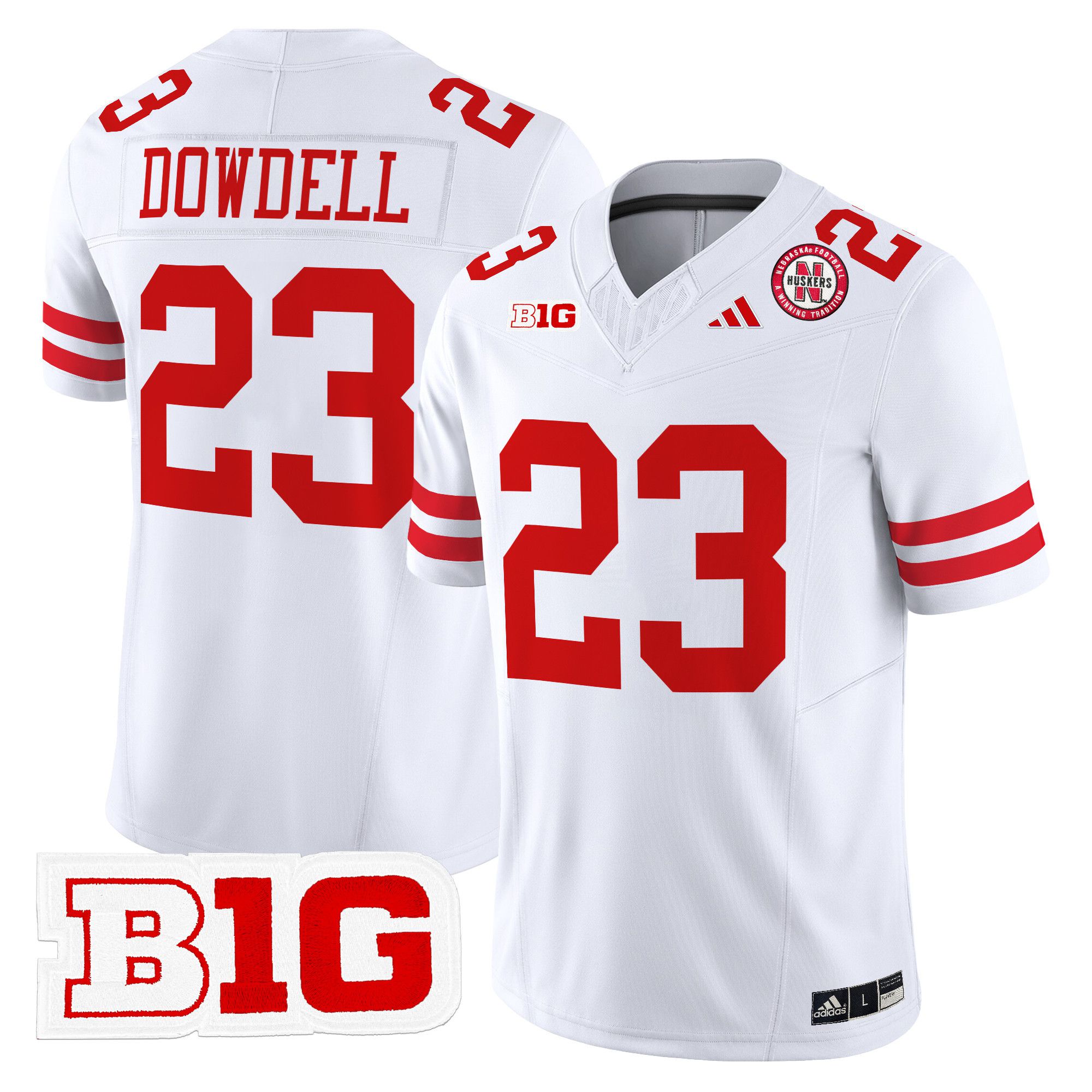 Men Nebraska Cornhuskers #23 Dowdell White 2024 Vapor Limited NCAA Jersey->ncaa teams->NCAA Jersey